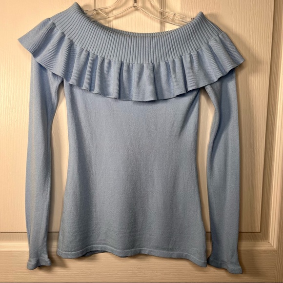 Lilly Pulitzer Siesta Off The Shoulder Sweater Ruffle Pastel Spring Color Sz XXS - Picture 3 of 12